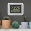 La Crosse Technology Atomic Digital Wall Clock with Indoor/Outdoor Temperature 513-1918S-INT